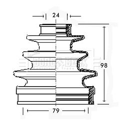 BORG & BECK Paljekumi, vetoakseli BCB2299